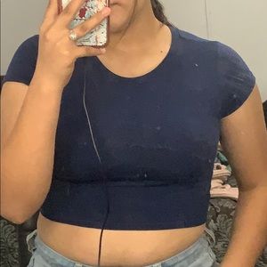 Fashion nova blue crop top